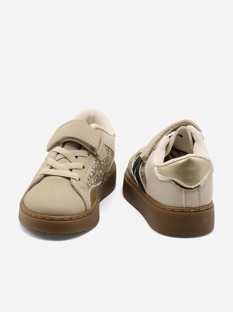 Scarpe da ginnastica con chiusura a velcro Crema - Kiabi
