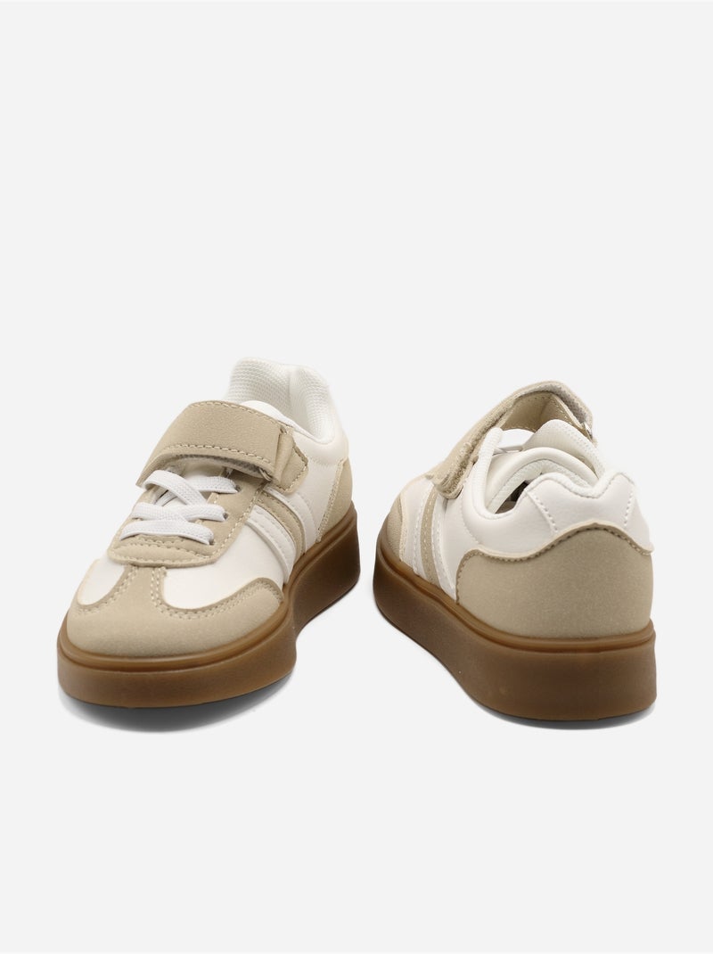 Scarpe da ginnastica con chiusura a velcro Crema - Kiabi