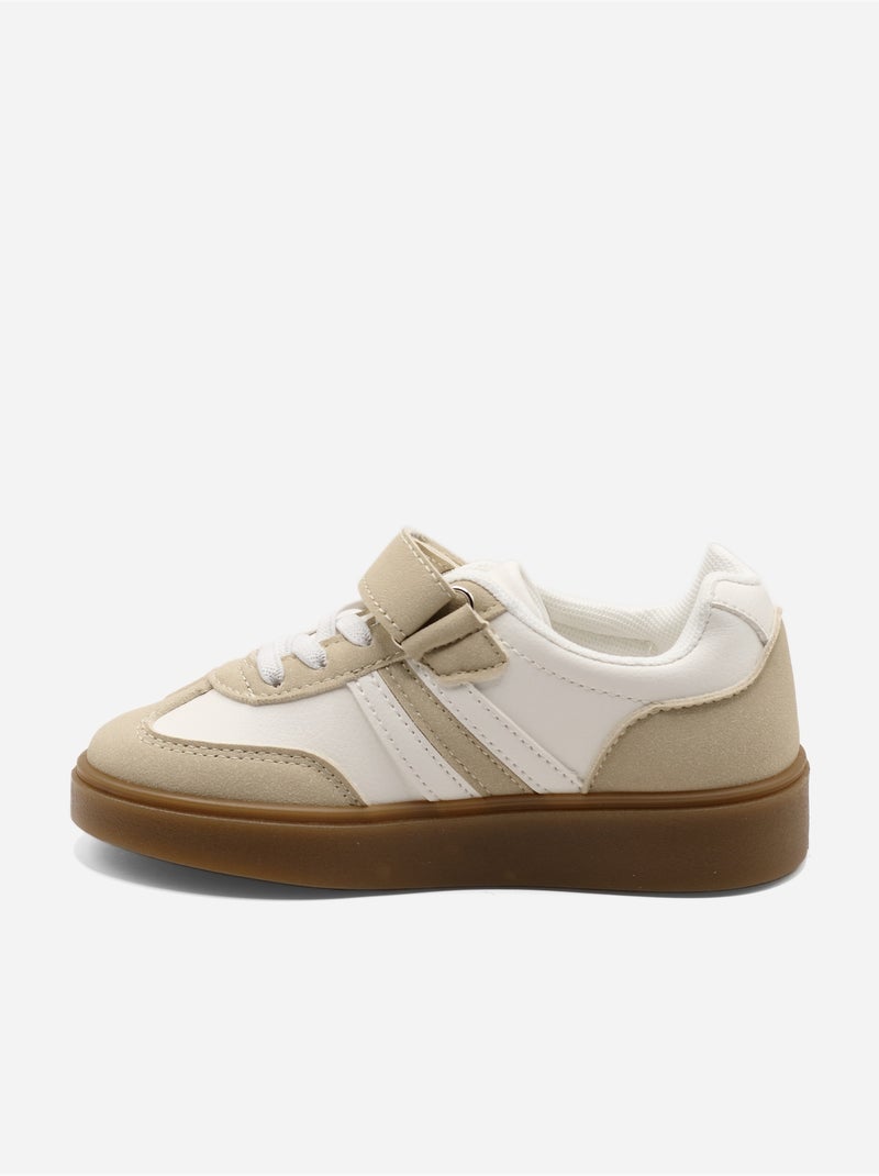 Scarpe da ginnastica con chiusura a velcro Crema - Kiabi
