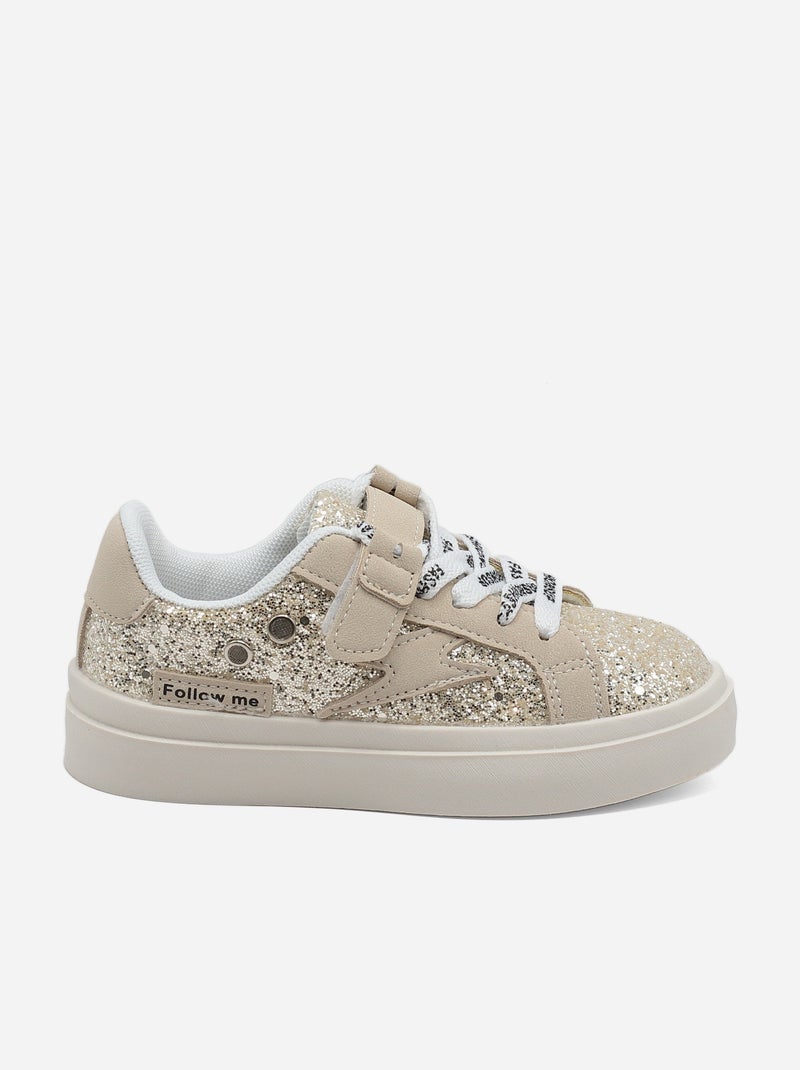 Scarpe da ginnastica con chiusura a velcro Dorato/Oro - Kiabi