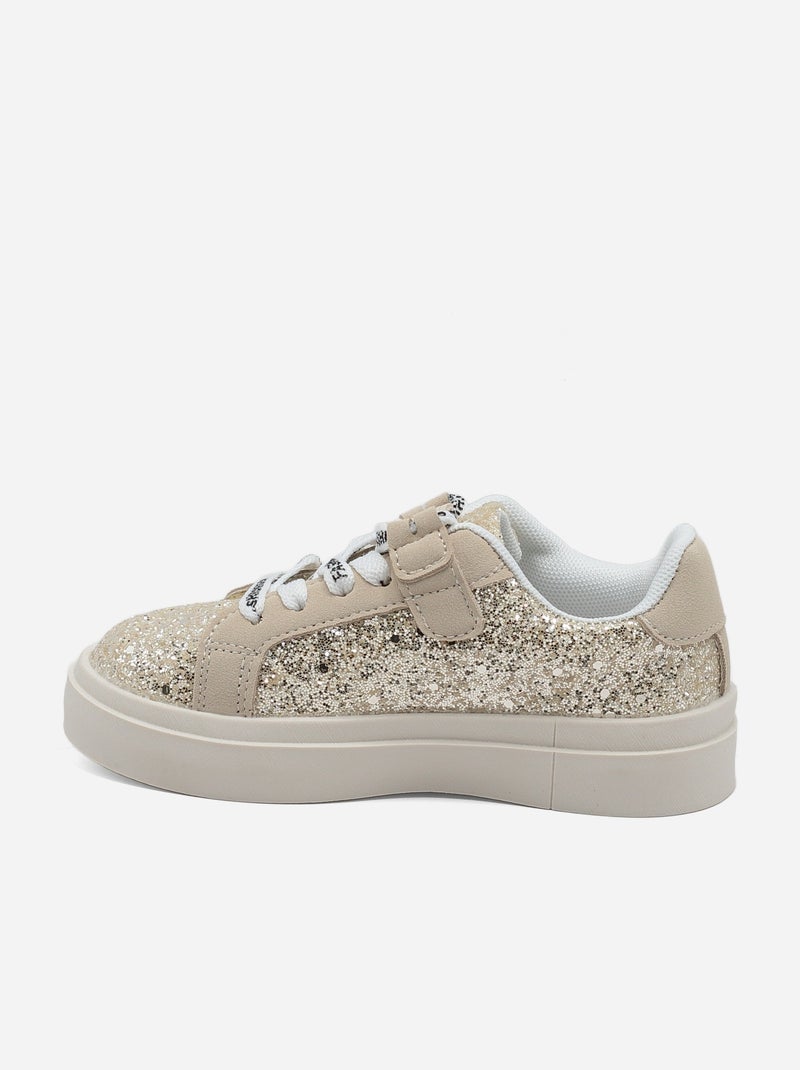 Scarpe da ginnastica con chiusura a velcro Dorato/Oro - Kiabi