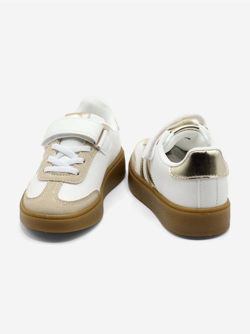Scarpe da ginnastica con chiusura a velcro Dorato/Oro - Kiabi