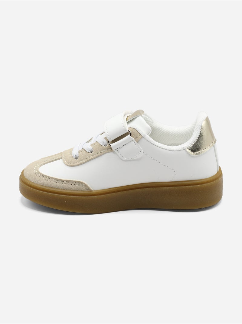 Scarpe da ginnastica con chiusura a velcro Dorato/Oro - Kiabi
