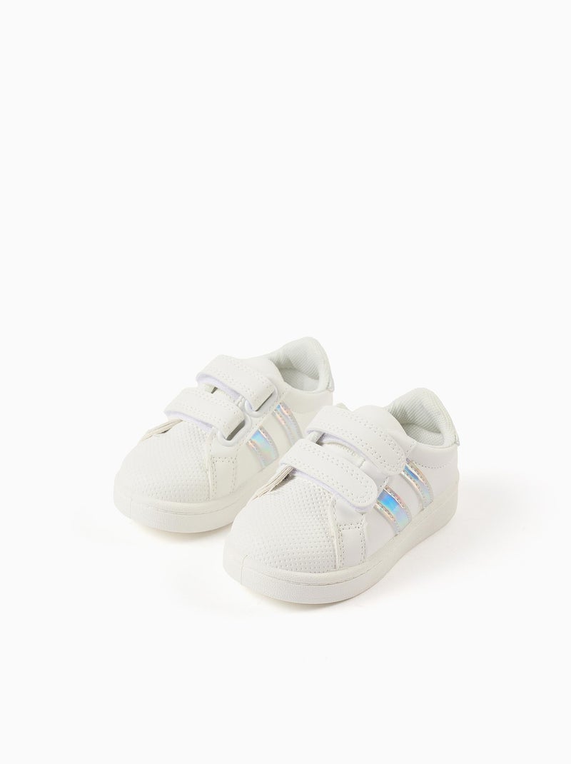Scarpe da ginnastica con cinghia con chiusura a strappo, iridescente Bianco - Kiabi