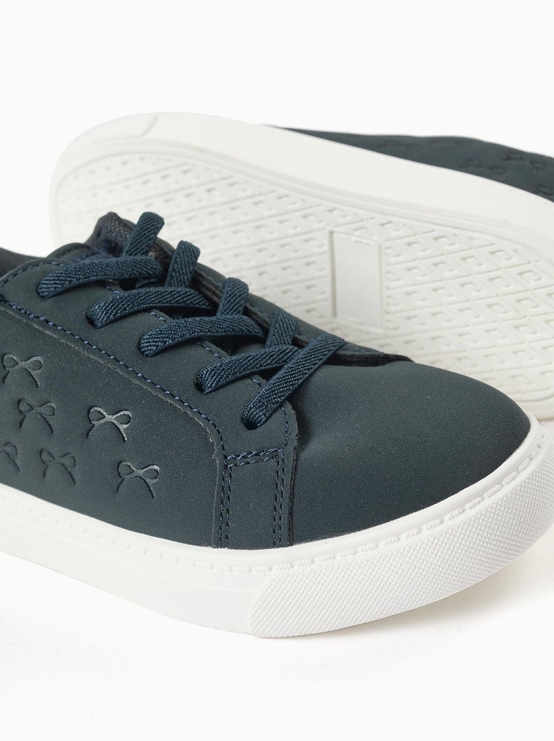 Scarpe da ginnastica con fiocchi in rilievo e lacci elastici Blu Blu - Kiabi