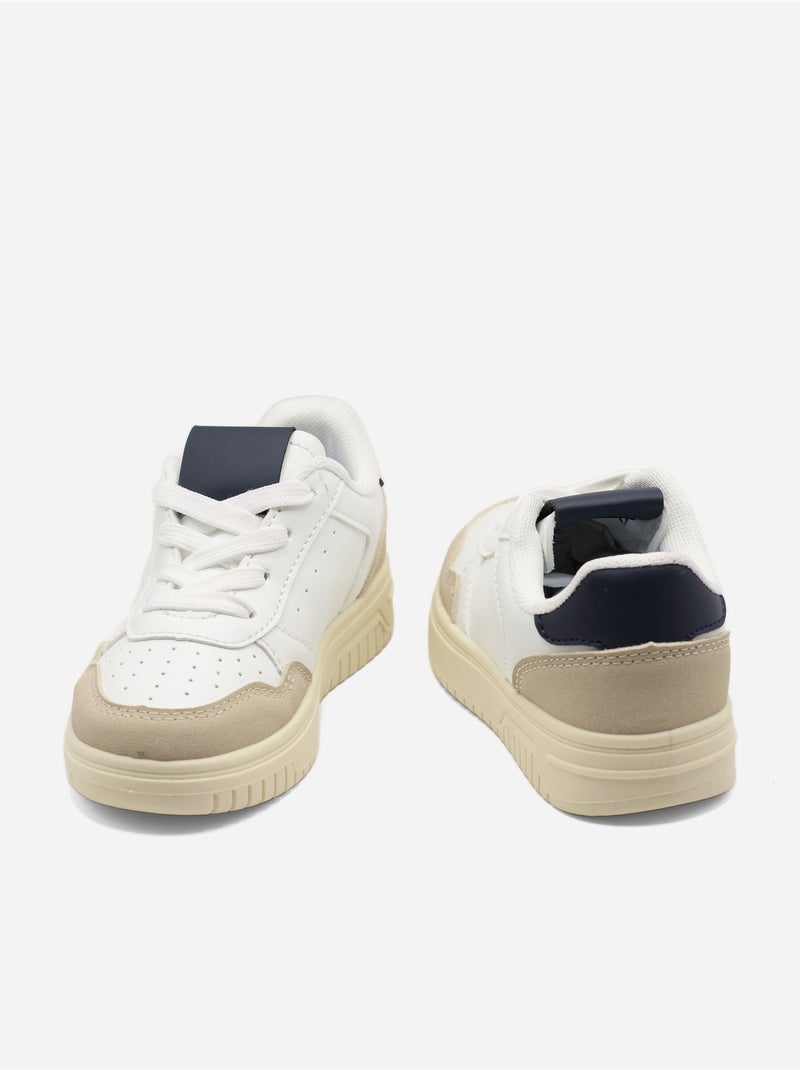 Scarpe da ginnastica con lacci Bianco Blu - Kiabi