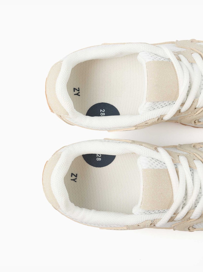 Scarpe da ginnastica con lacci e suola in gomma antiscivolo Beige - Kiabi