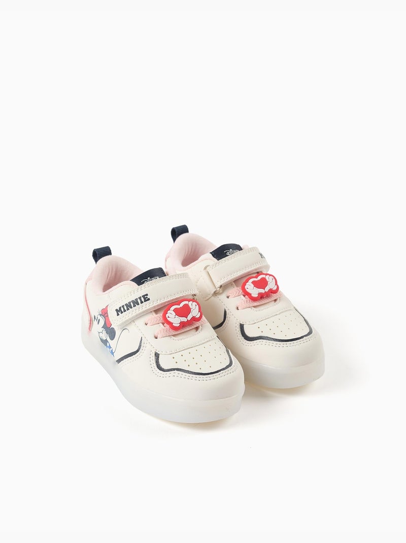 Scarpe da ginnastica con luci con stampa Minnie Beige chiaro - Kiabi