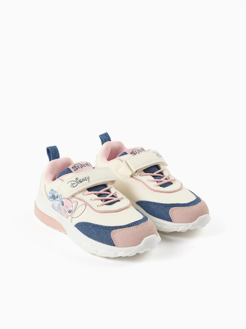 Scarpe da ginnastica con luci e stampa Stitch & Angel Beige chiaro - Kiabi