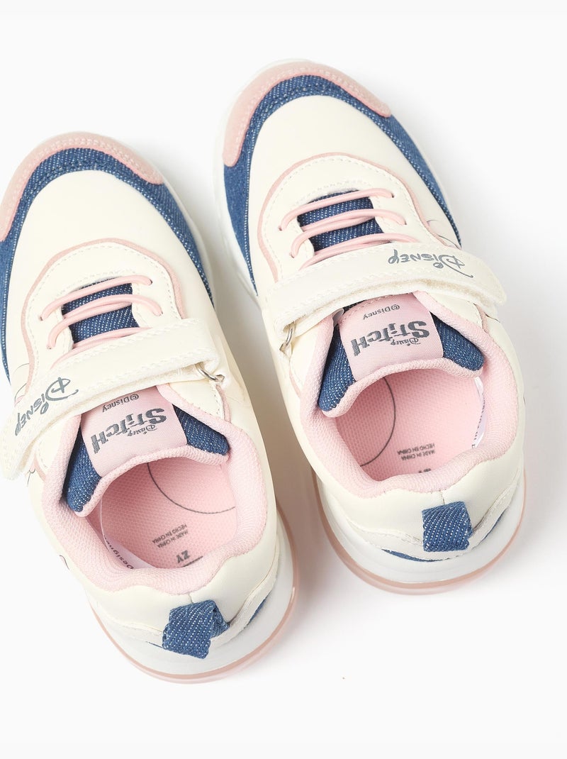 Scarpe da ginnastica con luci e stampa Stitch & Angel Beige chiaro - Kiabi