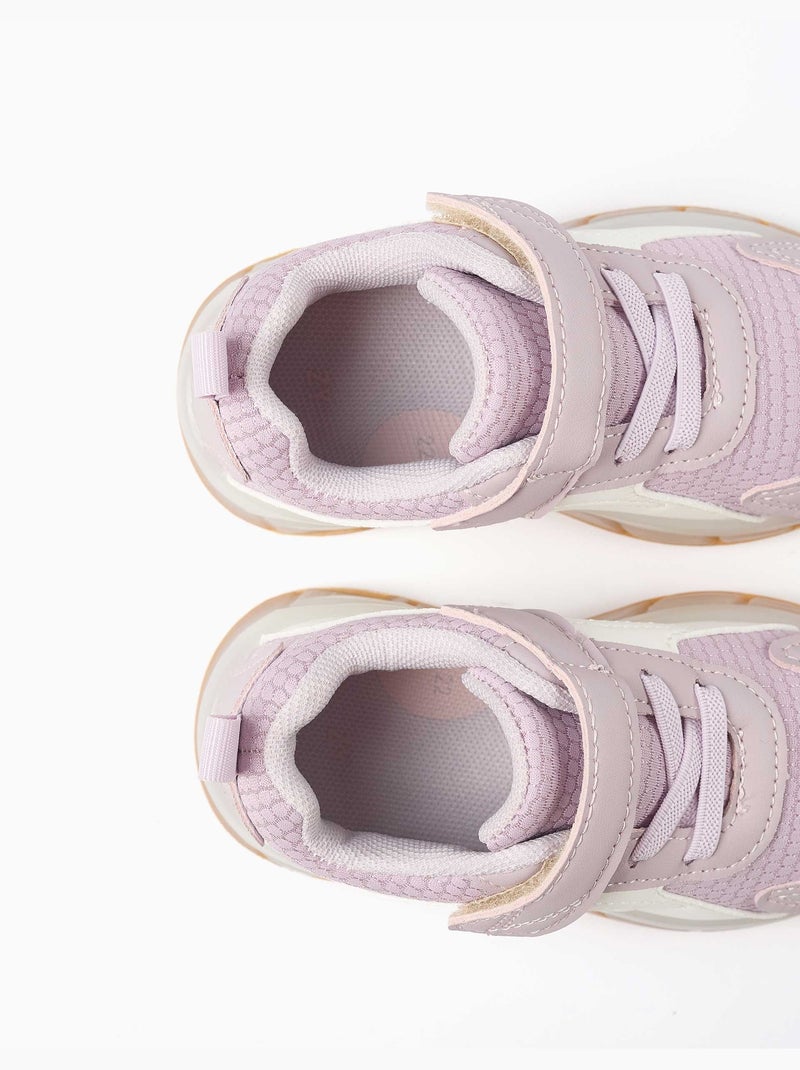 Scarpe da ginnastica con luci e suola antiscivolo Malva lilla - Kiabi