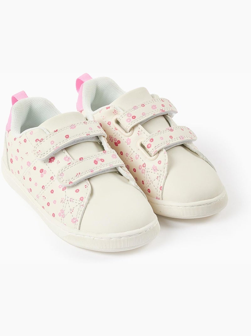 Scarpe da ginnastica con motivo floreale Rosa - Kiabi