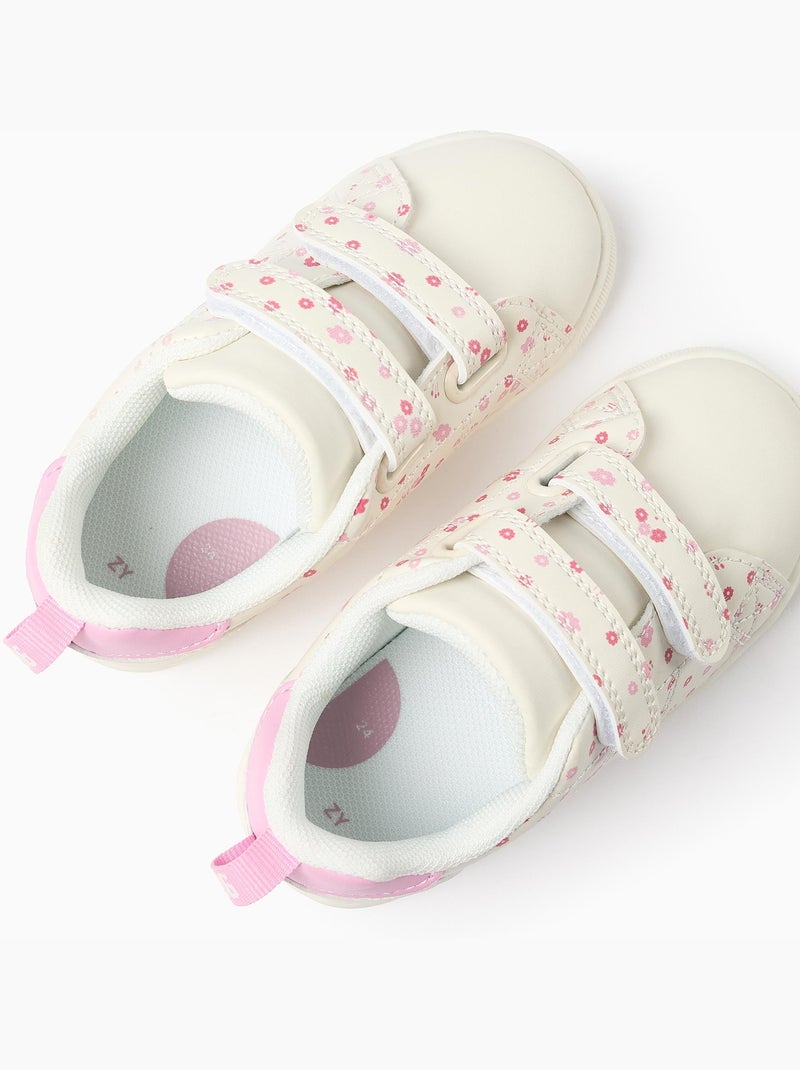 Scarpe da ginnastica con motivo floreale Rosa - Kiabi