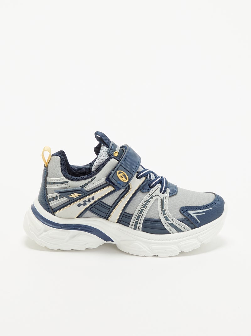Scarpe da ginnastica con strappi e lacci elastici Blu - Kiabi