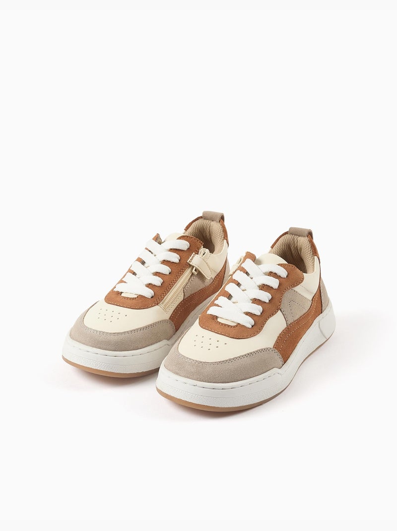 Scarpe da ginnastica in doppio tessuto Beige chiaro - Kiabi
