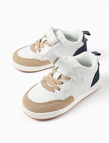 Scarpe da ginnastica in doppio tessuto con chiusura a strappo