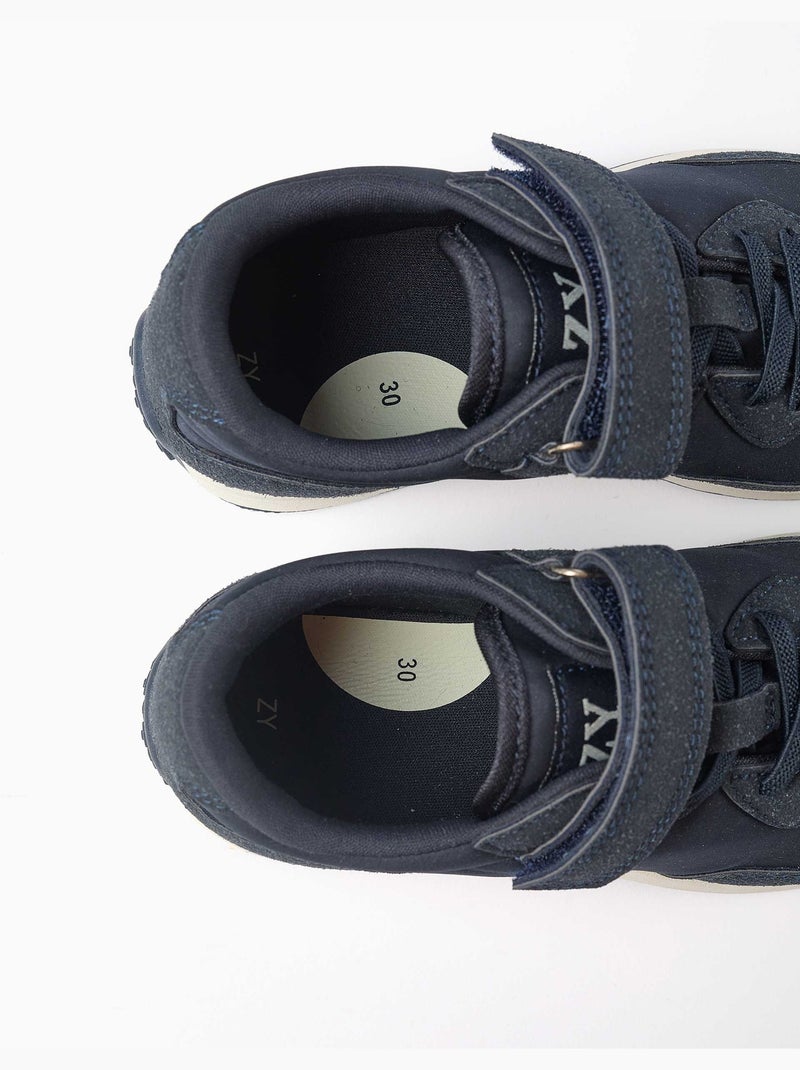 Scarpe da ginnastica in doppio tessuto con suola antiscivolo Blu Blu - Kiabi