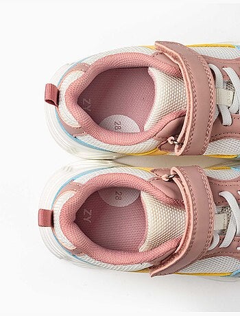 Scarpe da ginnastica in doppio tessuto con suola spessa