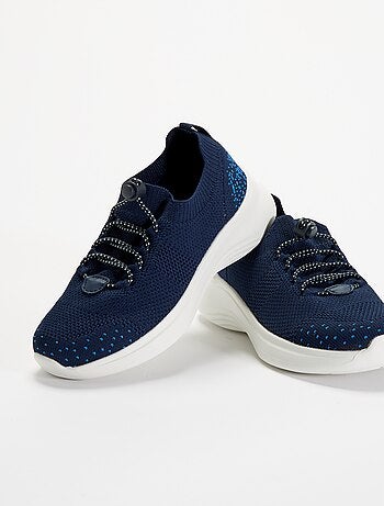 Scarpe da ginnastica in mesh con lacci e stopper