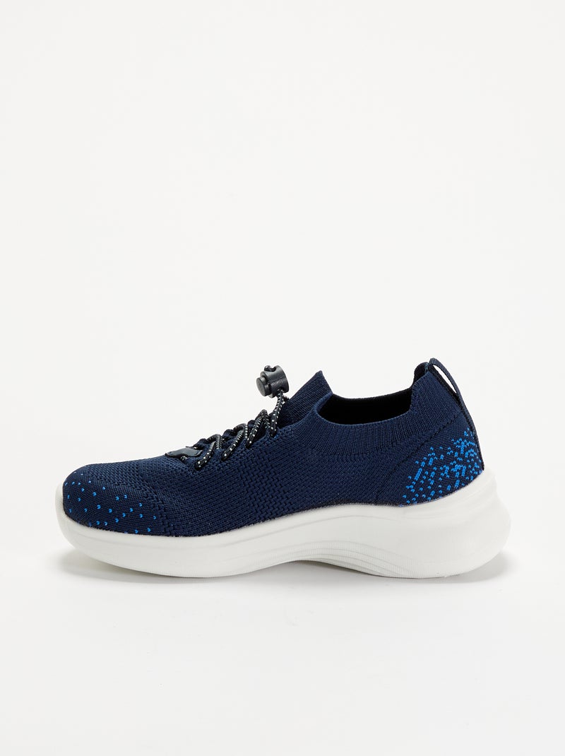 Scarpe da ginnastica in mesh con lacci e stopper Blu - Kiabi