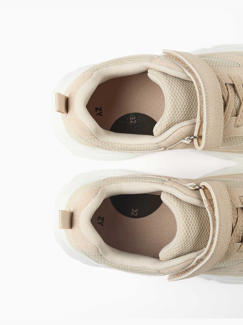 Scarpe da ginnastica in mesh con suola spessa antiscivolo Beige - Kiabi