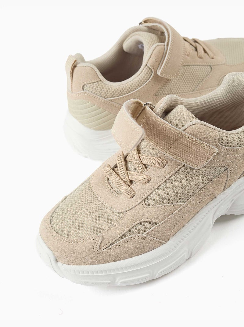 Scarpe da ginnastica in mesh con suola spessa antiscivolo Beige - Kiabi