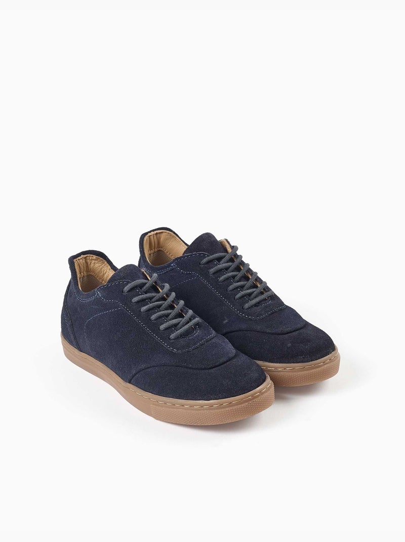 Scarpe da ginnastica in suede con lacci Blu Blu - Kiabi