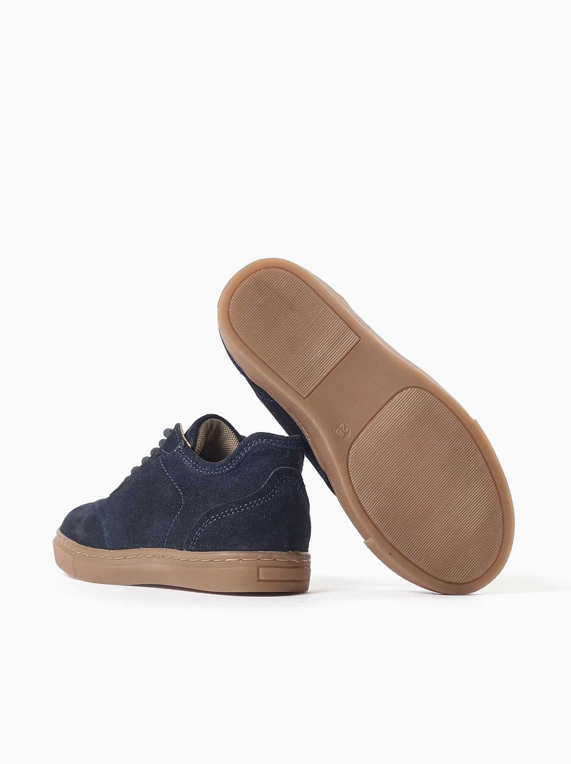 Scarpe da ginnastica in suede con lacci Blu Blu - Kiabi