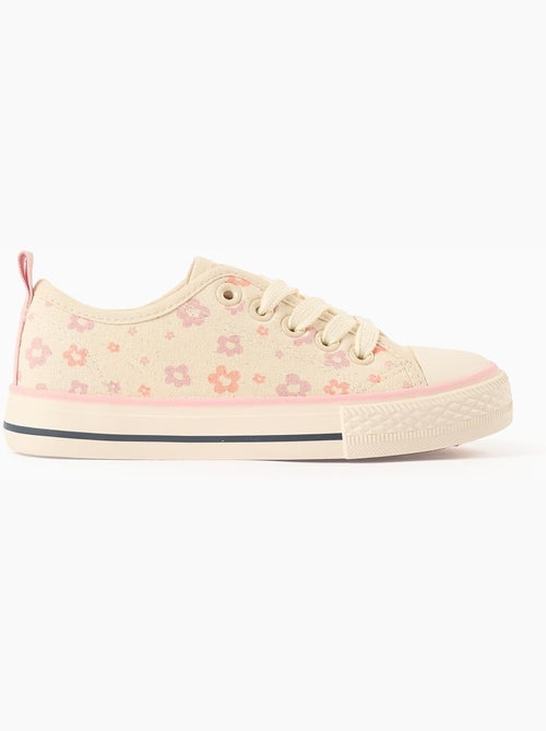 Scarpe da ginnastica in tela con motivo floreale e lacci - Kiabi