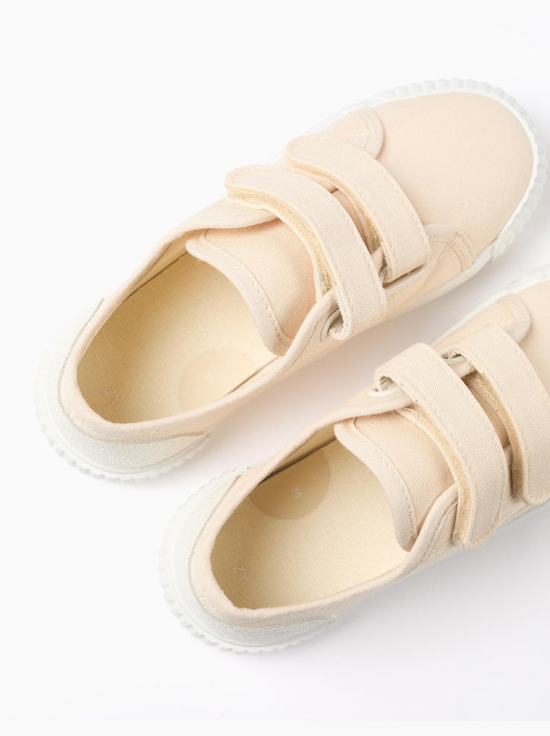 Scarpe da ginnastica in tela con suola antiscivolo Beige - Kiabi