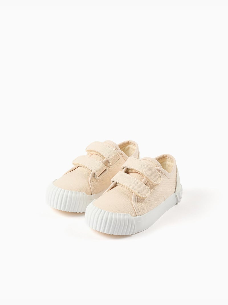 Scarpe da ginnastica in tela con suola antiscivolo Beige - Kiabi