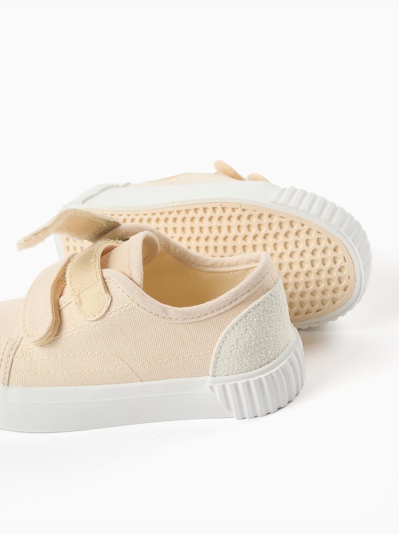 Scarpe da ginnastica in tela con suola antiscivolo Beige - Kiabi