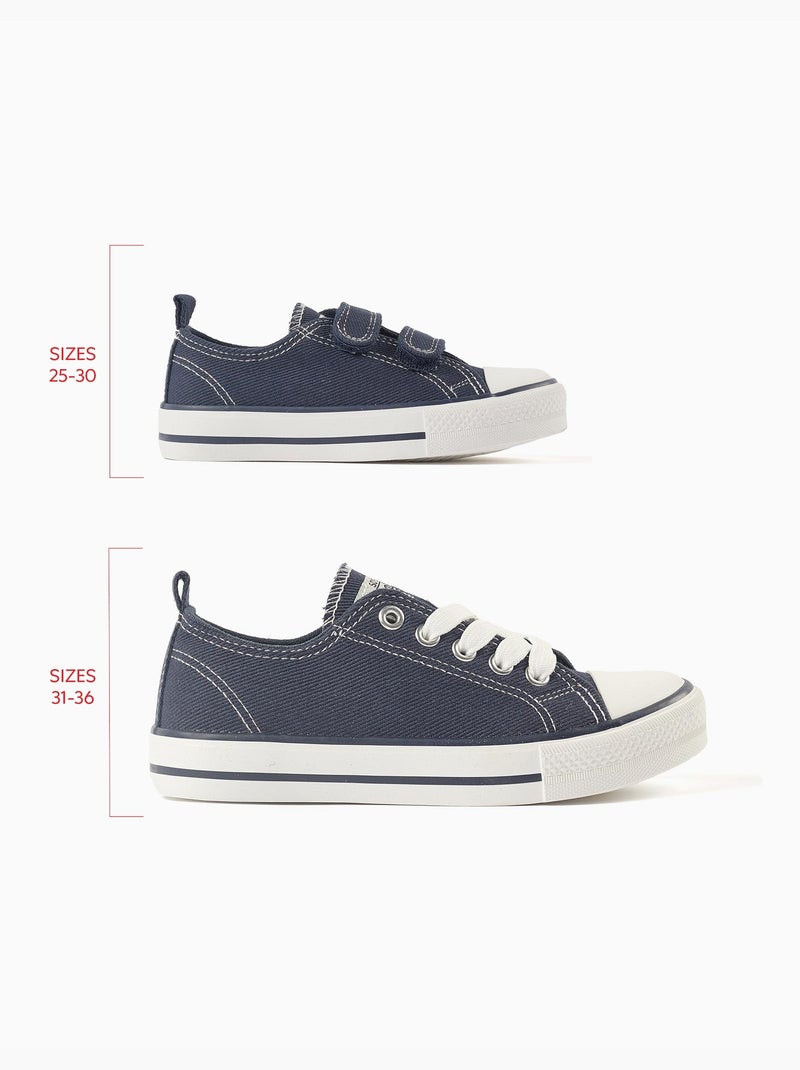 Scarpe da ginnastica in tela e denim Blu scuro - Kiabi