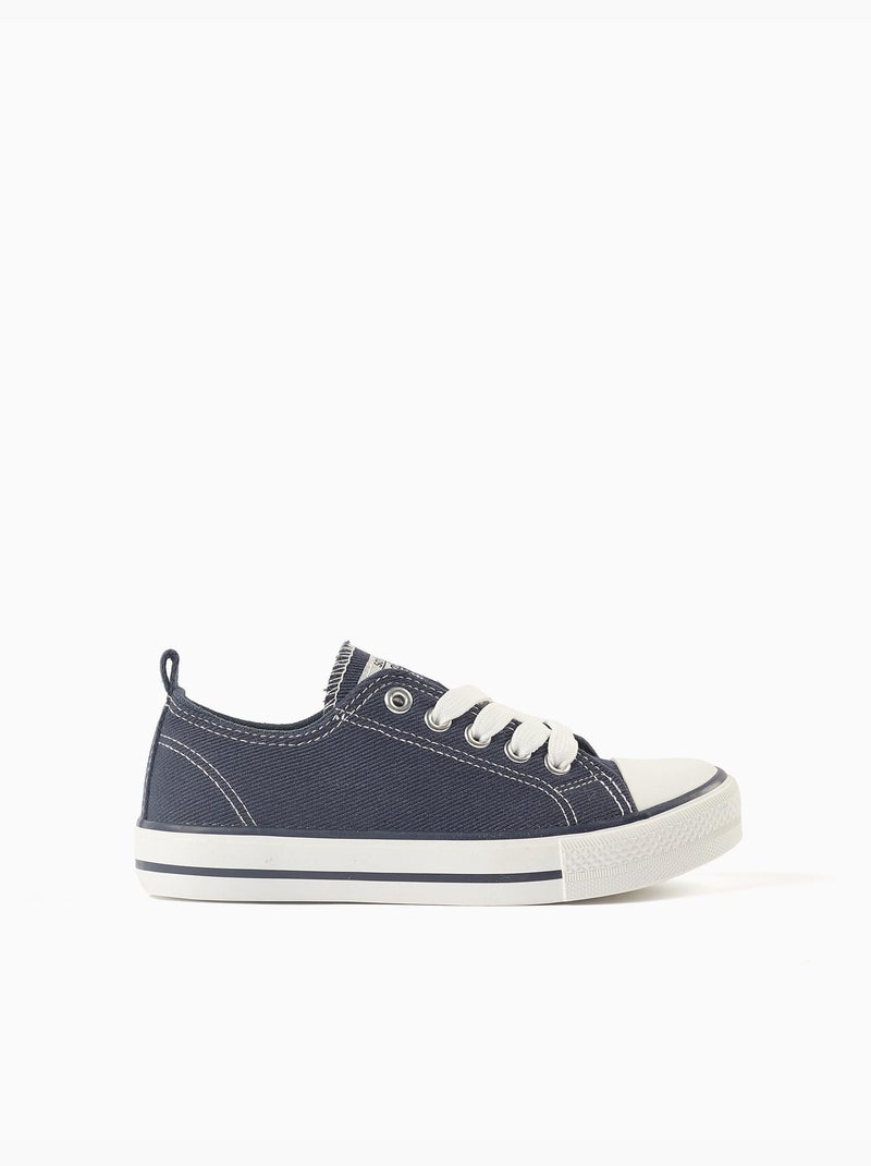 Scarpe da ginnastica in tela e denim Blu scuro - Kiabi