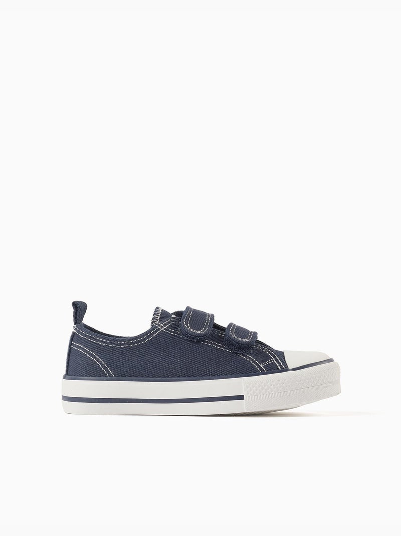 Scarpe da ginnastica in tela e denim Blu scuro - Kiabi