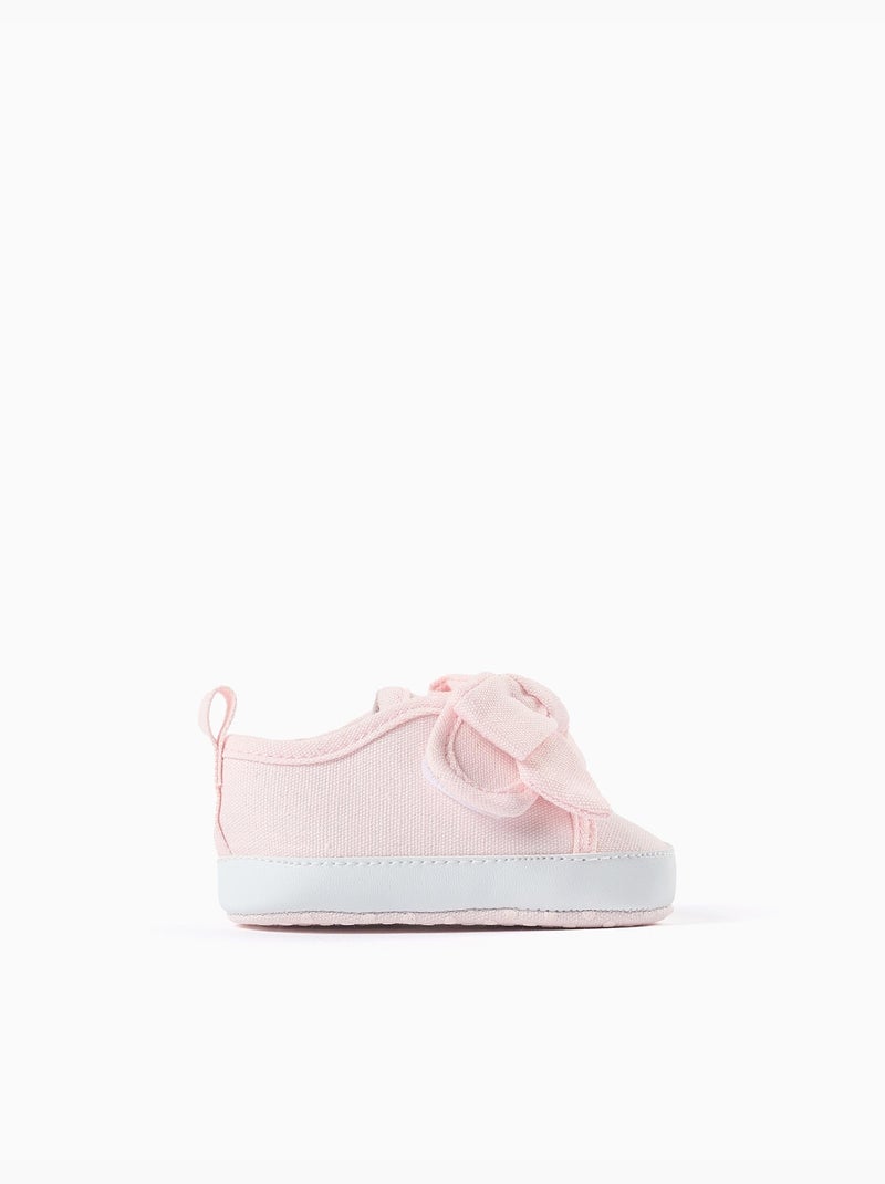 Scarpe da ginnastica in tessuto con fiocco Rosa chiaro - Kiabi