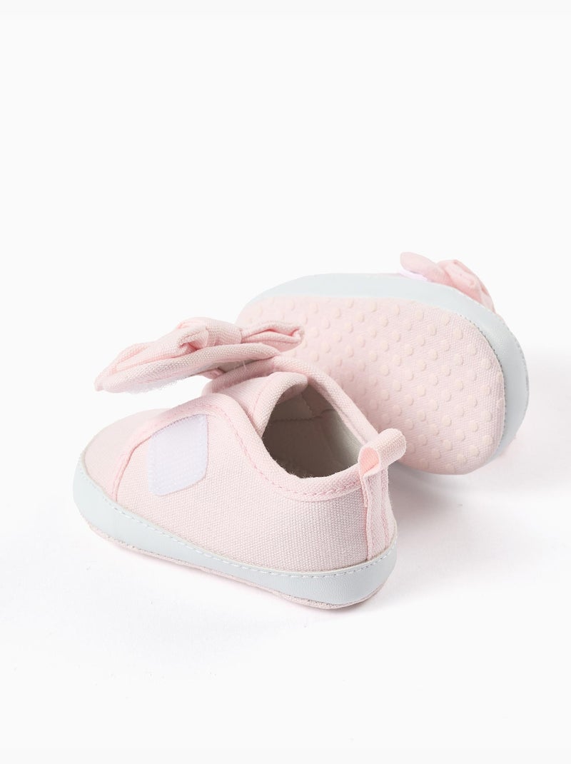 Scarpe da ginnastica in tessuto con fiocco Rosa chiaro - Kiabi