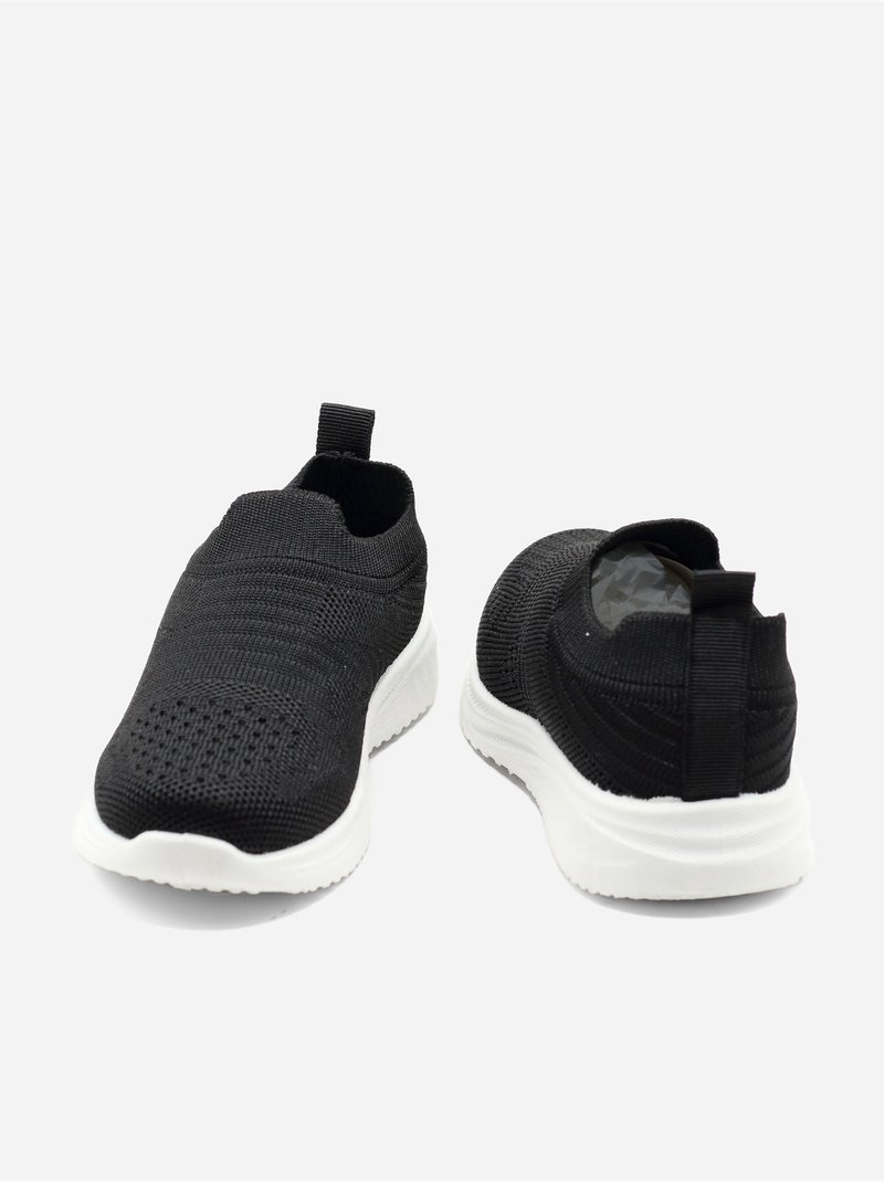 Scarpe da ginnastica senza lacci Nero Bianco - Kiabi