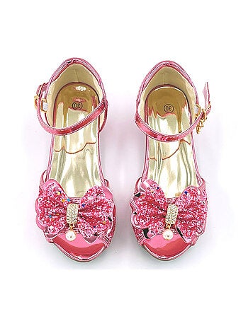Scarpe da principessa con tacco glitter per bambina costume - Labay