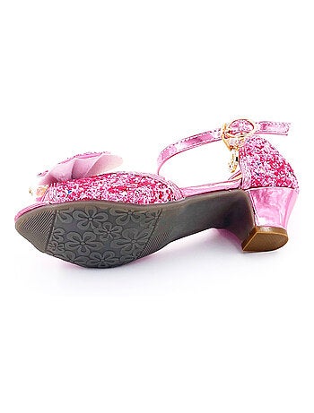 Scarpe da principessa con tacco glitter per bambina costume - Labay