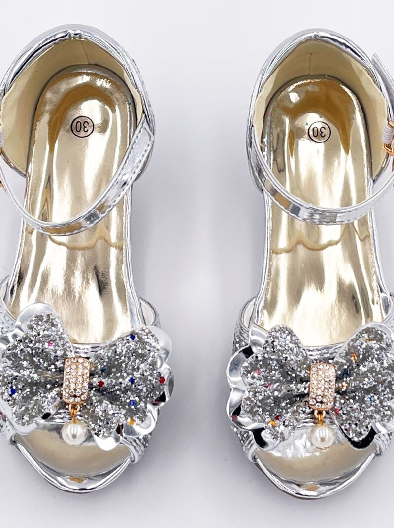 Scarpe da principessa con tacco glitter per bambina costume | labay | labay Argentato - Kiabi