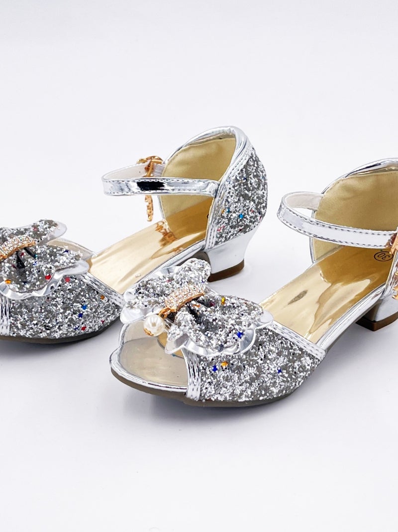 Scarpe da principessa con tacco glitter per bambina costume | labay | labay Argentato - Kiabi