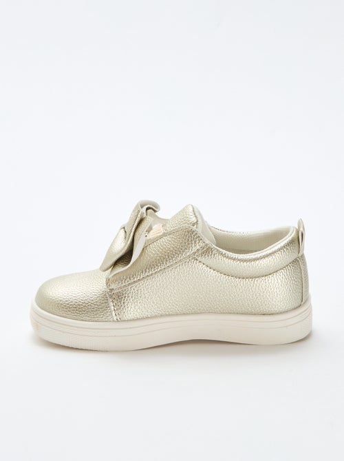 Scarpe dorate slip-on / senza lacci con fiocchi decorativi - Kiabi