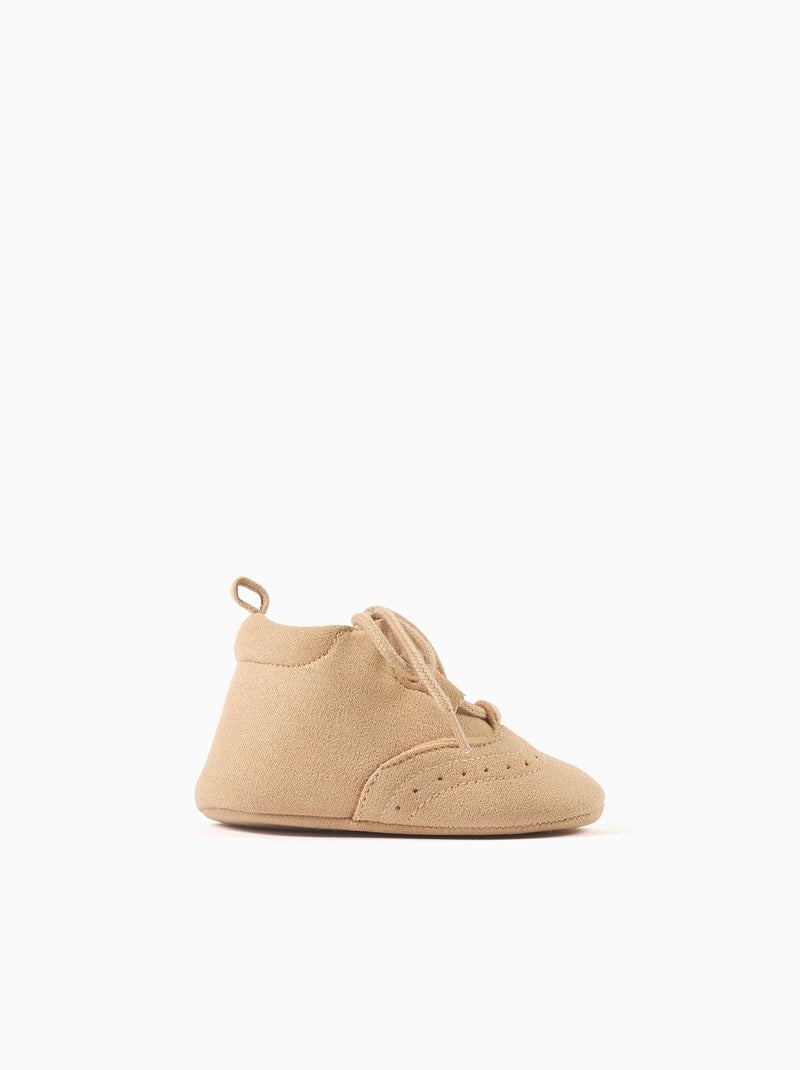 Scarpe in camoscio sintetico con dettaglio brogue Beige scuro - Kiabi