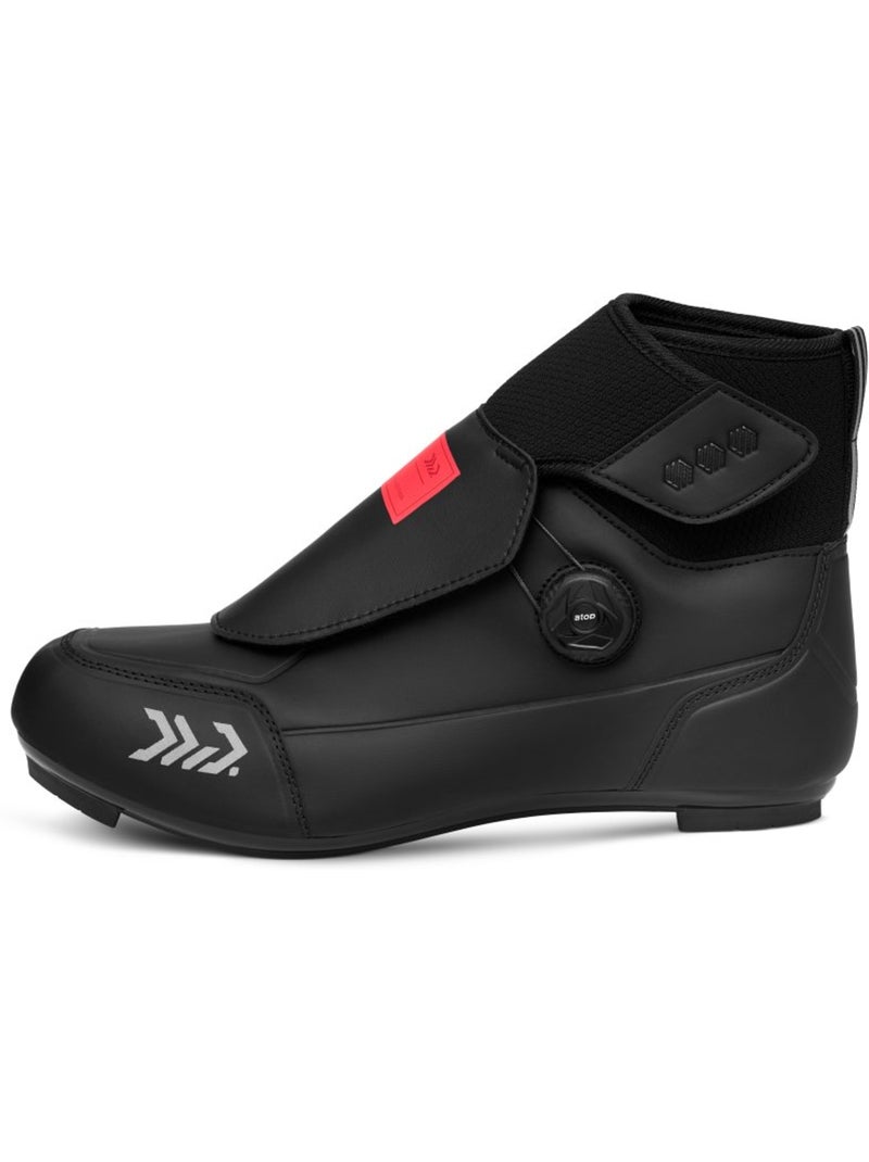 Scarpe invernali per il ciclismo su strada ciclismo uomo e donna dw noord Nero - Kiabi
