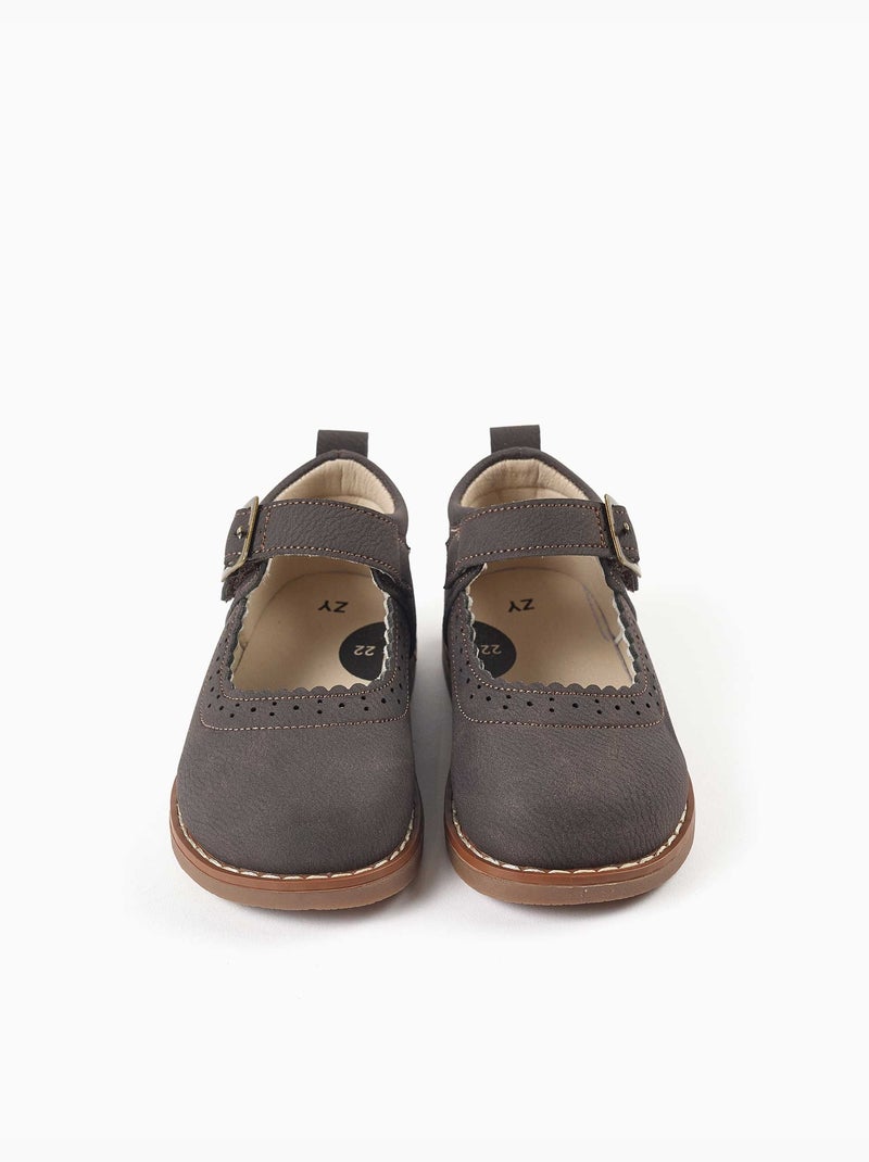 Scarpe Mary Jane con dettagli traforati Marrone - Kiabi