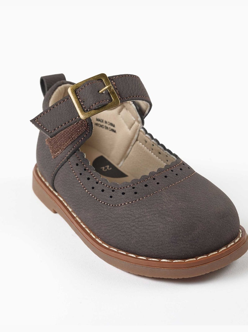 Scarpe Mary Jane con dettagli traforati Marrone - Kiabi