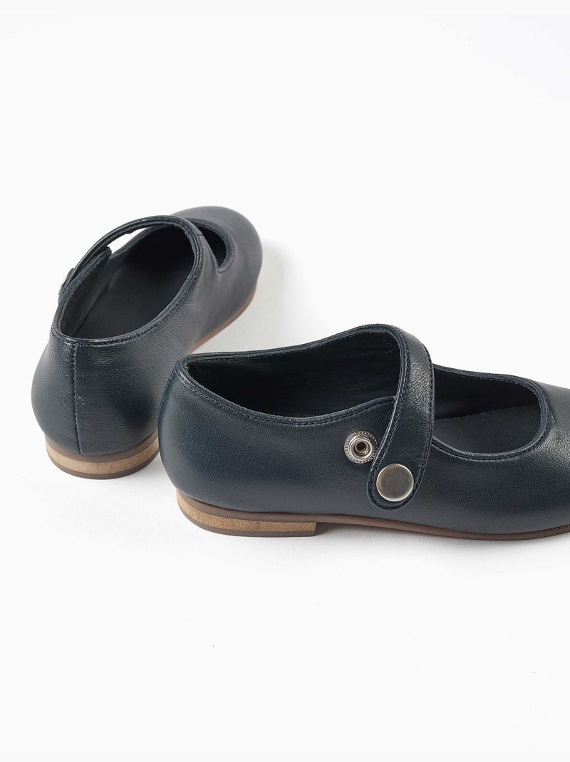 Scarpe mary jane in pelle Blu Blu - Kiabi