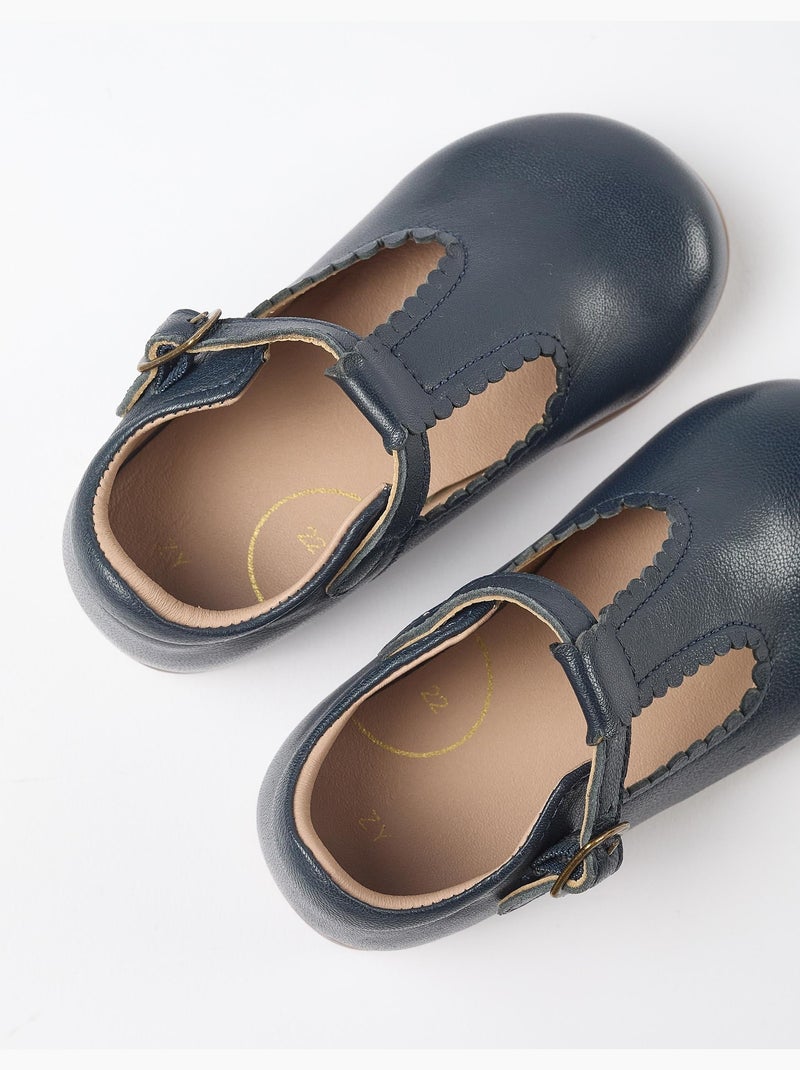 Scarpe mary jane in pelle Blu Blu - Kiabi