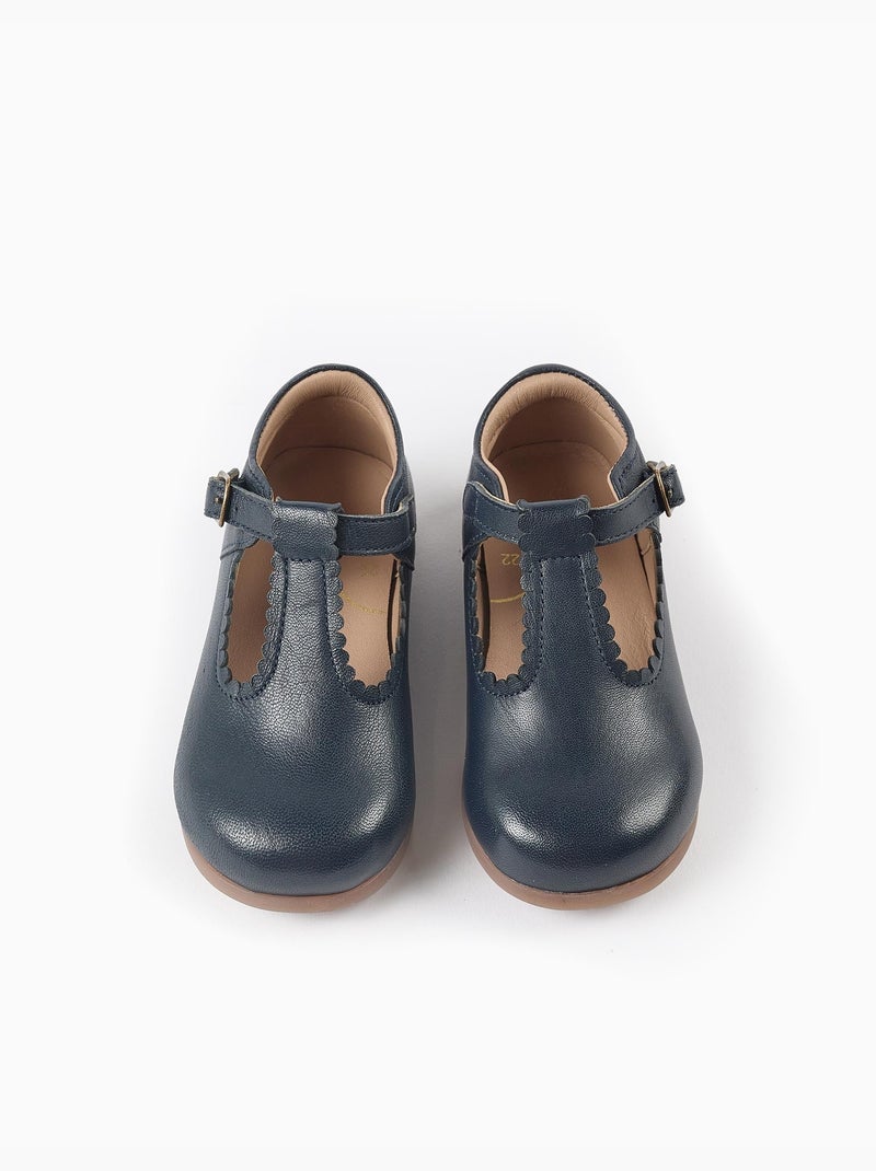 Scarpe mary jane in pelle Blu Blu - Kiabi